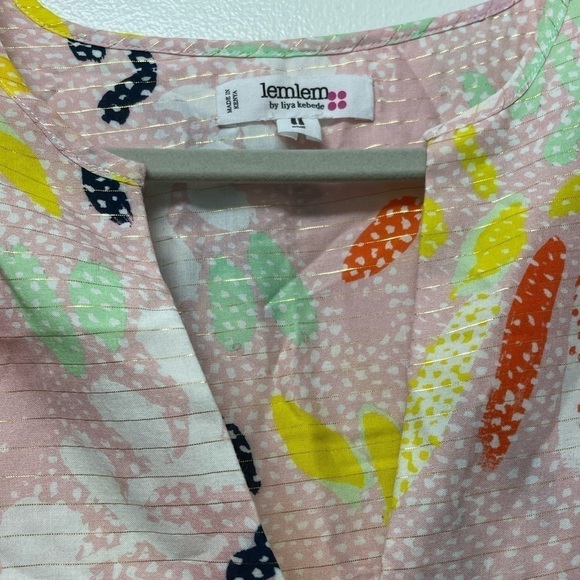 Lemlem NWOT Reef Bib Dress Multi Pink size small - Picture 9 of 13